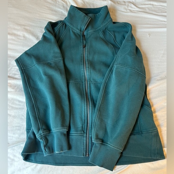 Lululemon Green Scuba funnel neck oversized zip up size 12 - Picture 6 of 11